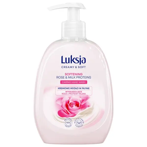Sapun lichid CREAMY & SOFT cu pompita Softening, Luksja | 500 ml
