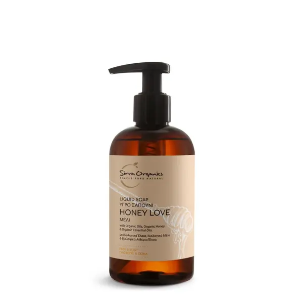 Sapun lichid cu miere Honey Love, 250ml, Sirra Organics