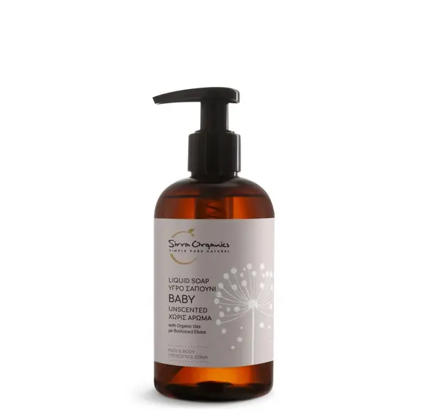 Sapun lichid fara miros pentru copii, 250ml, Sirra Organics