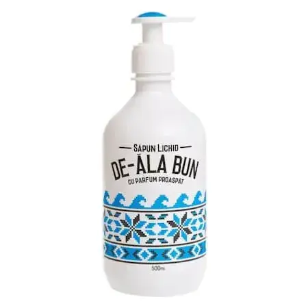 Sapun lichid pentru maini cu prafum proaspat De-ala Bun 500 mL Sapun lichid 500 mL proaspat De-ala Bun