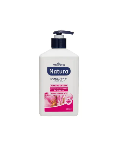 Sapun lichid tip crema cu aroma de migdale Natura 300 ml