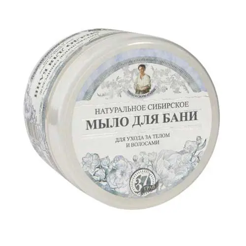 Sapun natural alb pentru corp si par, 500ml, Bunica Agafia