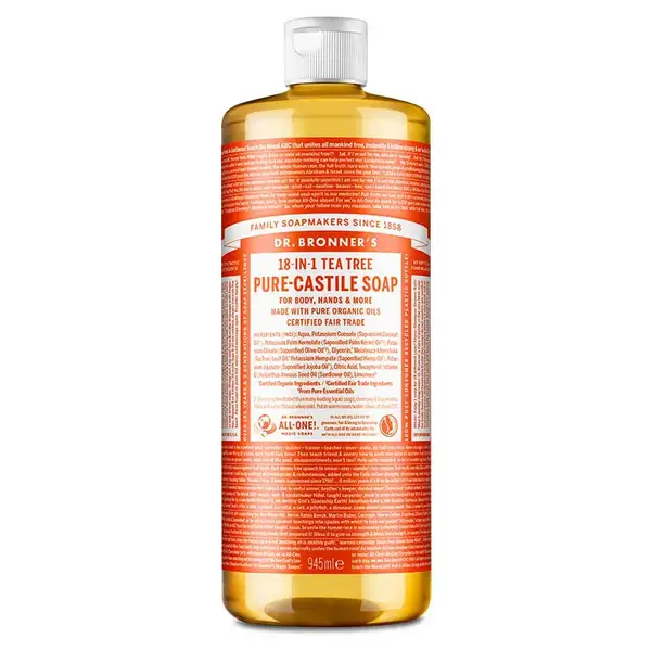 Sapun organic de Castilia 18-in-1, Arbore de Ceai (Lichid) - 945 ml