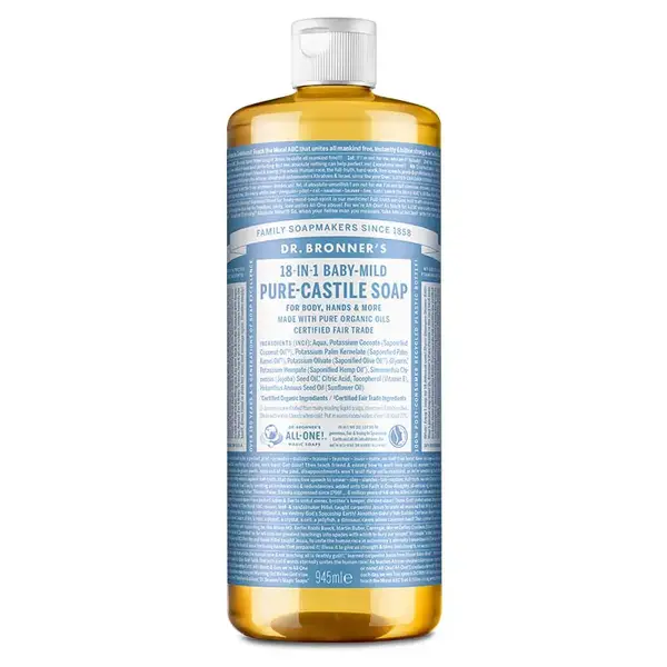 Sapun organic de Castilia 18-in-1, Baby (Lichid) - 945 ml
