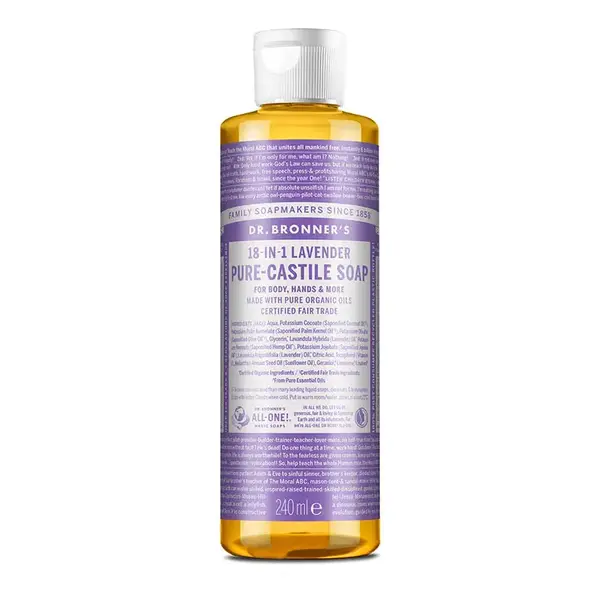 Sapun Organic de Castilia 18-in-1, Lavanda (Lichid) - 240 ml