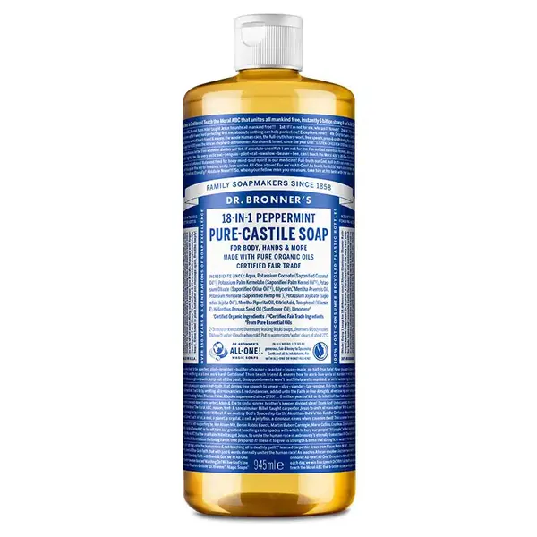 Sapun Organic de Castilia 18-in-1, Menta (Lichid) - 945 ml