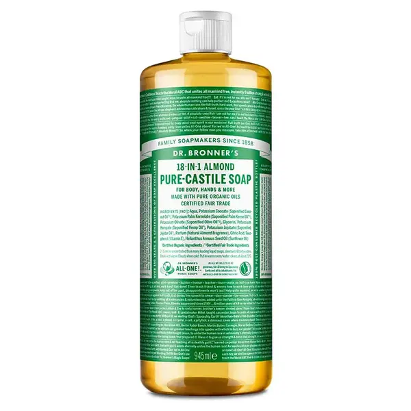 Sapun Organic de Castilia 18-in-1, Migdale (Lichid) - 945 ml