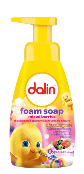 Sapun spuma cu fructe de padure, 200ml, Dalin