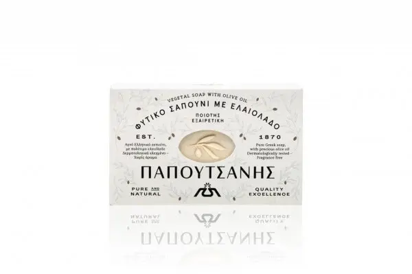 Sapun traditional din ulei de masline Fildes, 125g, Papoutsanis