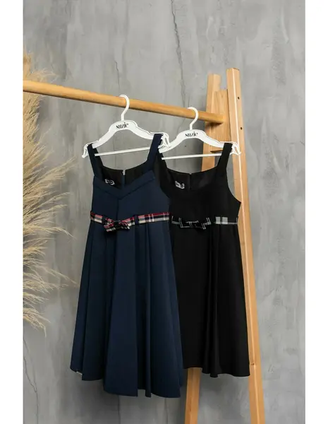 Sarafan premium Go to School model cu bleumarin