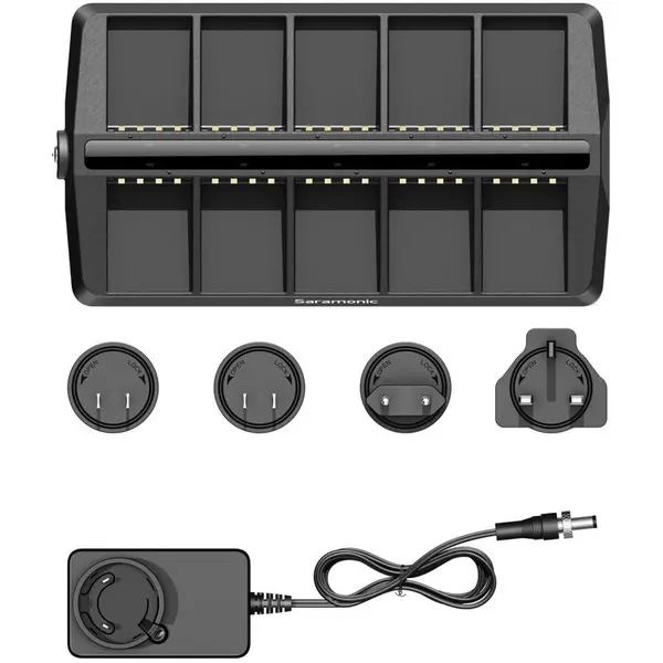 SARAMONIC Hub incarcare 10 acumulatori intercom Saramonic WiTalk9 CB10