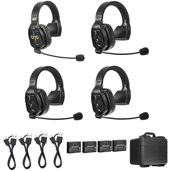 SARAMONIC Sistem intercom wireless, Saramonic WiTalk WT4S, pentru 4 persoane, Full-Duplex 1.9GHz, single-ear