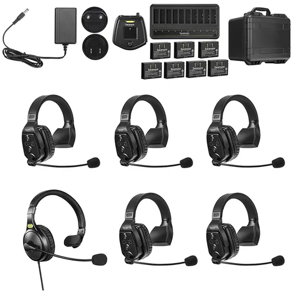 SARAMONIC Solutie intercom completa Saramonic WiTalk WT6S6xbat, 6 pers, Full-Duplex 1.9GHz, single-ear