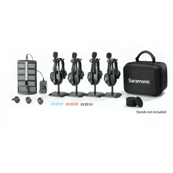 SARAMONIC Solutie intercom completa Saramonic WiTalk9 WT4S8xbat, 4 pers, Full-Duplex, 1.9GHz, single-ear