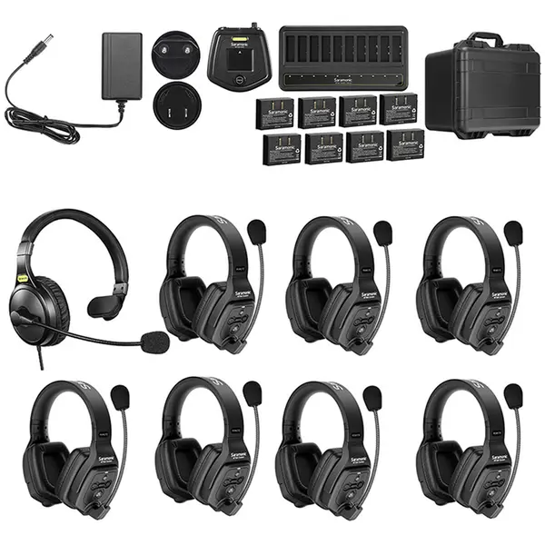 SARAMONIC Solutie intercom stereo comp Saramonic WiTalk WT8D8xbat, 8 pers, Full-Duplex 1.9GHz, dual-ear