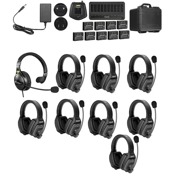 SARAMONIC Solutie intercom stereo comp Saramonic WiTalk WT9D, 9 pers, Full-Duplex 1.9GHz, dual-ear