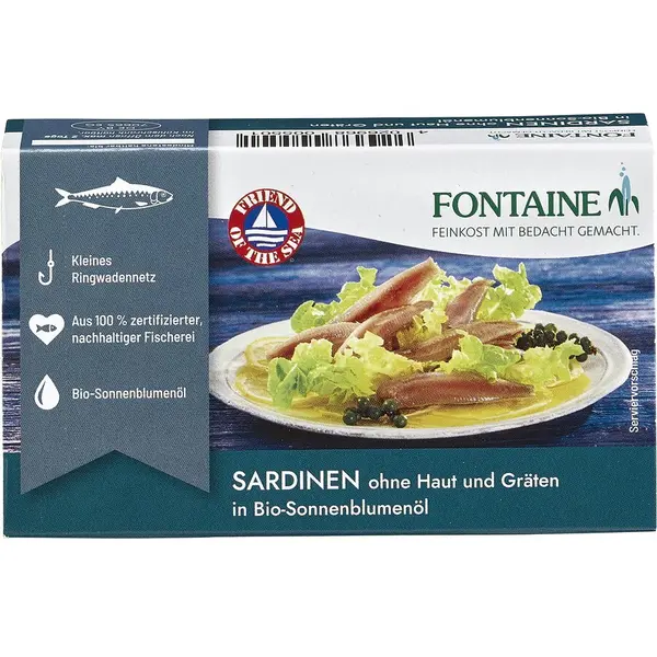 Sardine fara Piele si Oase in Ulei de Floarea-Soarelui 125g