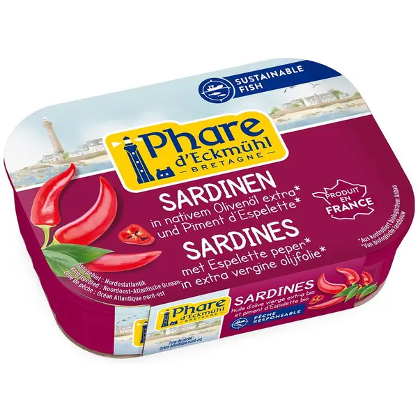Sardine in Ulei de Masline Extravirgin cu Ardei Espelette 135g