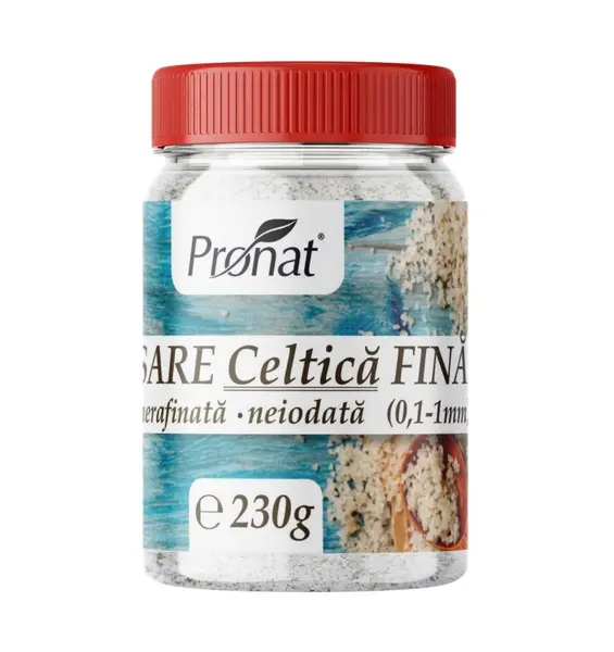 Sare celtica fina 230gr (pet) nerafinată, neiodata