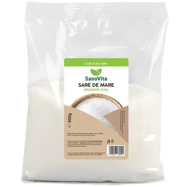 Sare de Mare Fina Neiodata, Sanovita, 500 g