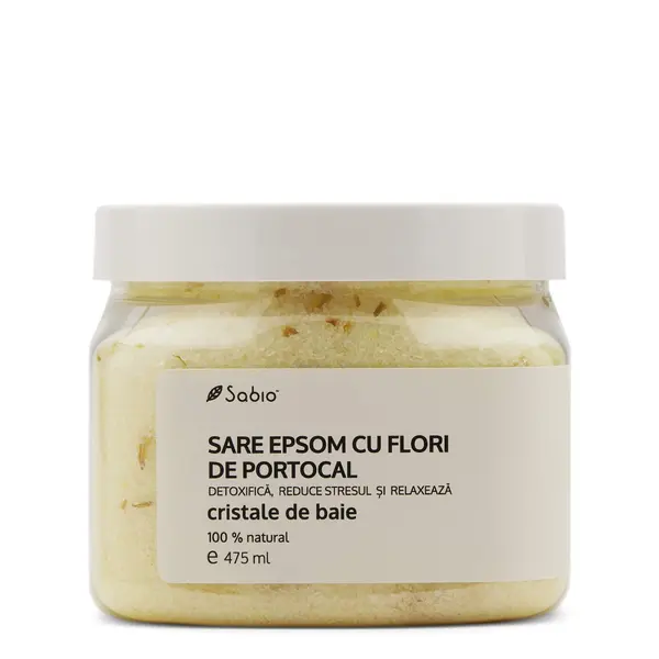 Sare Epsom cu flori de portocal, 475ml, Sabio
