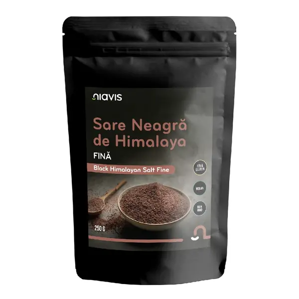 Sare neagra fina de Himalaya, 250g, Niavis