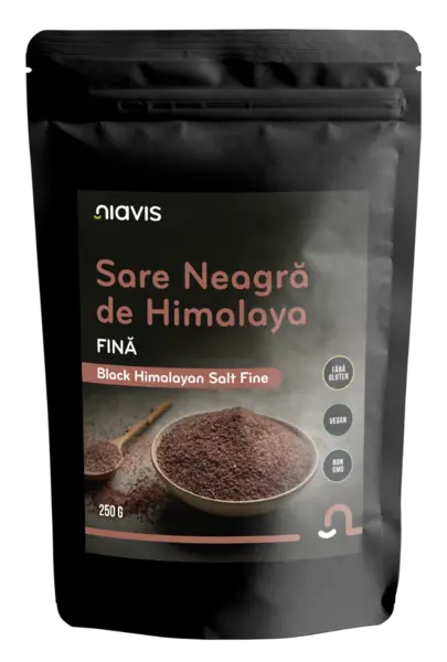 Sare neagra fina de Himalaya, 250g, Niavis