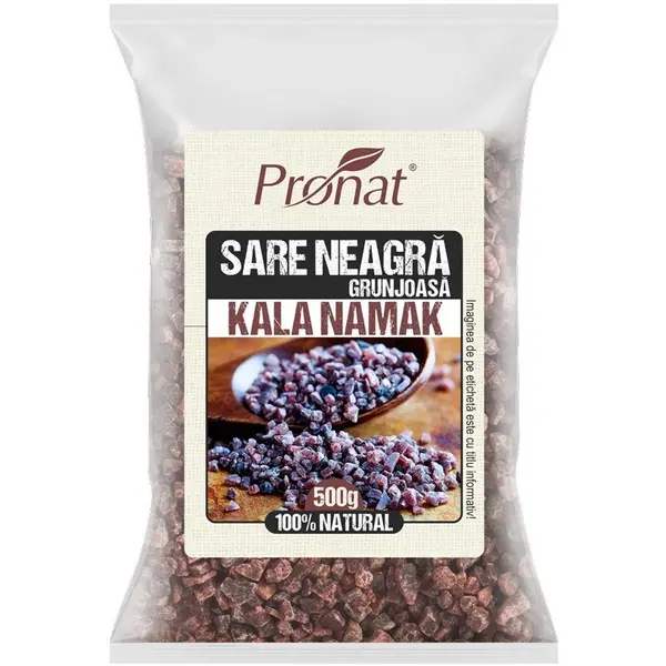 Sare Neiodata Neagra Grunjoasa Kala Namak, 500 g