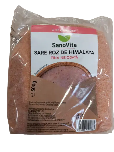 Sare roz de Himalaya fina, 500g, SanoVita