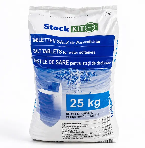 Sare tablete pentru statii de dedurizare, sac 25 kg