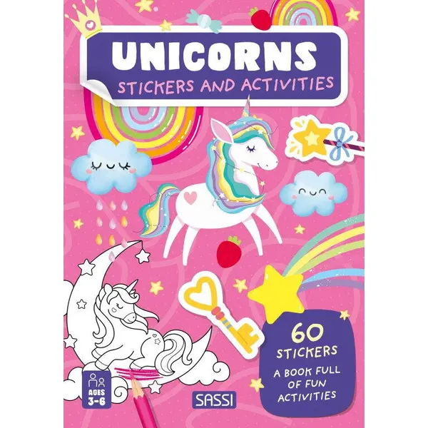 Sassi Carte de activitati cu abtibilduri - Unicorni magici