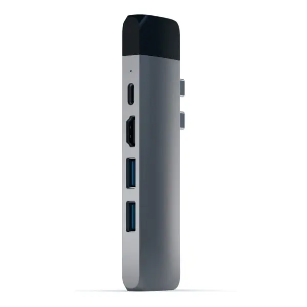 Satechi Docking USB-C Satechi PRO Hub HDMI 4K, PassThroughCharging, 1x USB3.0, 1xSD, Ethernet, Gri spatial