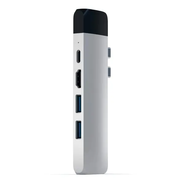 Satechi Hub USB Type C SATECHI ST-TCPHES, USB 3.1, HDMI, Ethernet, Micro SD, argintiu