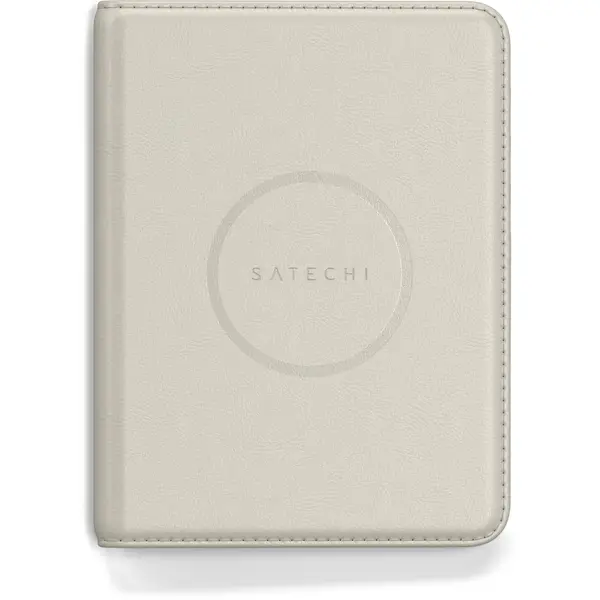 Satechi Husa pentru pasaport Satechi ST-VPCW, din piele vegana, localizare cu aplicatia Find My, Bej