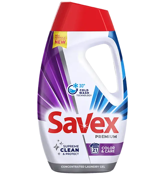 Savex Detergent lichid, 1.08L, 24 spalari, Premium Color Care