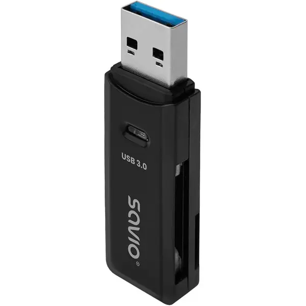 Savio Cititor Carduri Savio AK-64, USB 3.0 pentru carduri SD, SDHC, SDXC, microSD, microSDHC si microSDXC