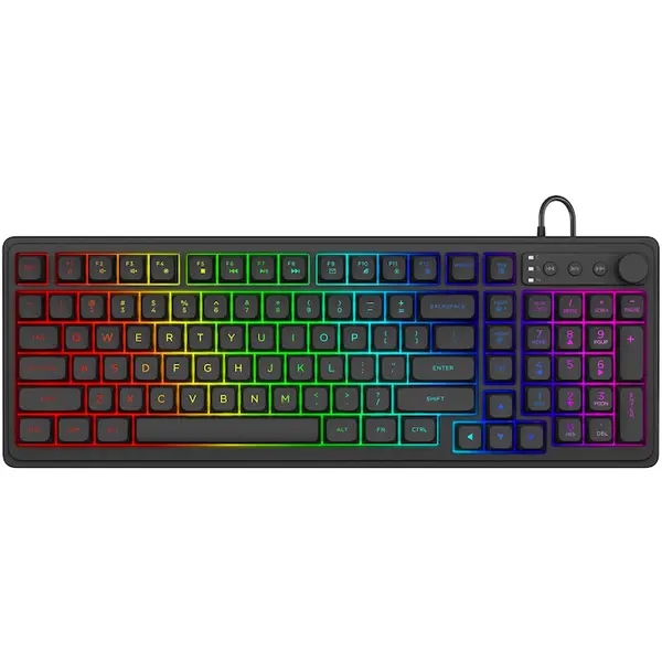 Savio Tastatura Gaming cu fir Savio GALAXIS, USB, QWERTY, Negru