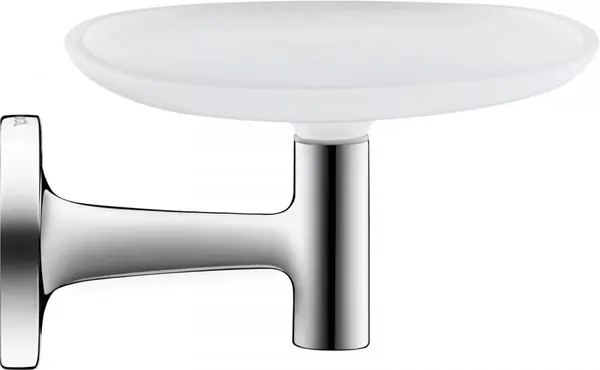Savoniera Duravit D-Code 0099171000, montare pe perete, sticla/metal, Crom lucios