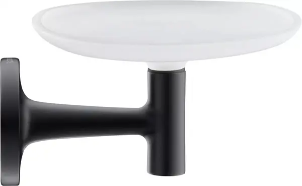 Savoniera Duravit Starck T 0099334600, montare pe perete, metal/sticla, Negru mat
