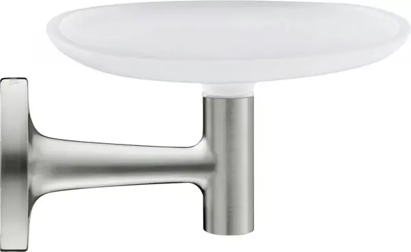 Savoniera Duravit Starck T 0099337000, montare pe perete, metal/sticla, Otel satinat