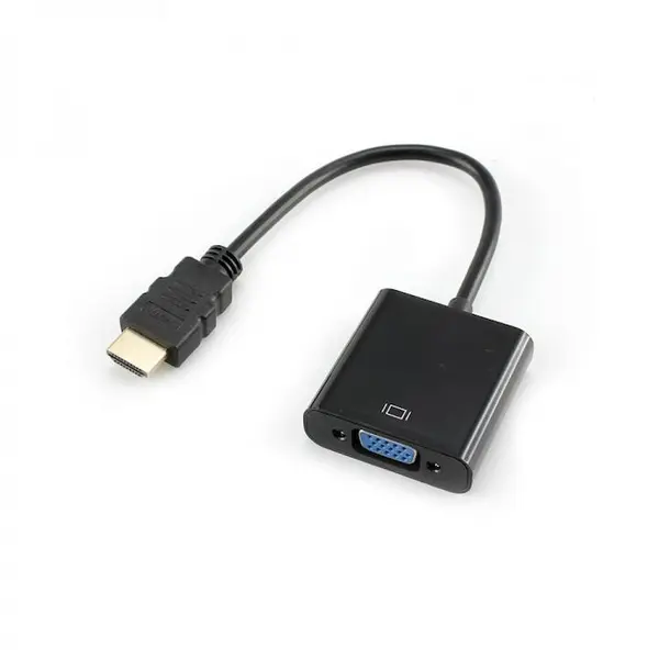 SBOX Adaptor Sbox HDMI M. la VGA F, AD.HDMI-VGA, Negru