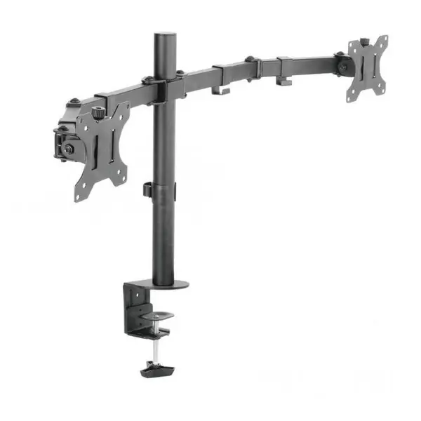 SBOX Suport TV / Monitor, SBOX LCD-352/2-2, de birou pentru 2 monitoare, 13 - 32 inch, negru