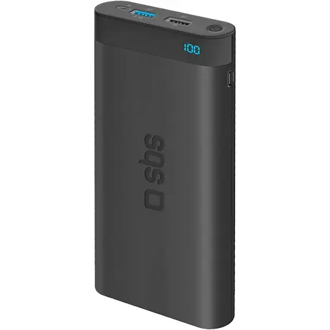 SBS Acumulator extern SBS, 20000 mAh, 2 USB-A, 1x USB, MicroUSB In, 2.1 A, Negru