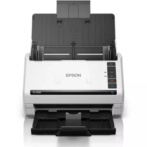 Scanner documente Epson WorkForce DS-530III, A4, Duplex, 40ppm, ADF 60 coli, USB 3.2, Alb/Negru