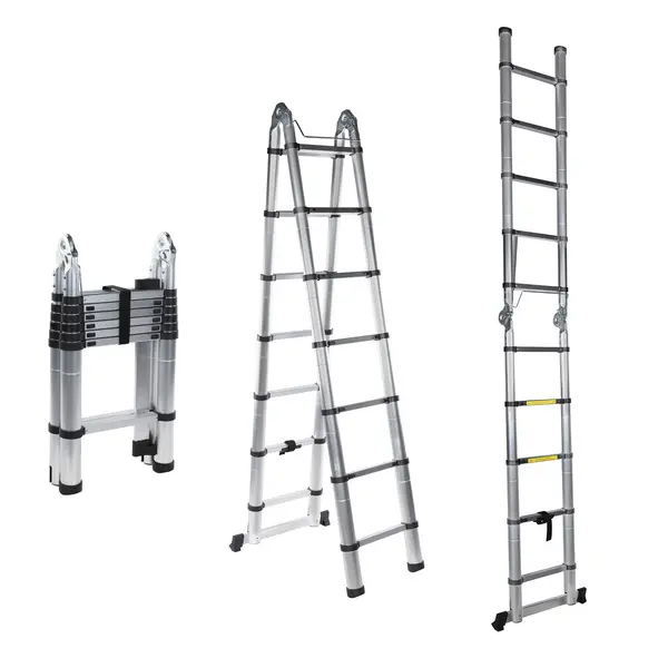Scara aluminiu telescopica pliabila 4.4m - 14 trepte Detoolz DZ-C247