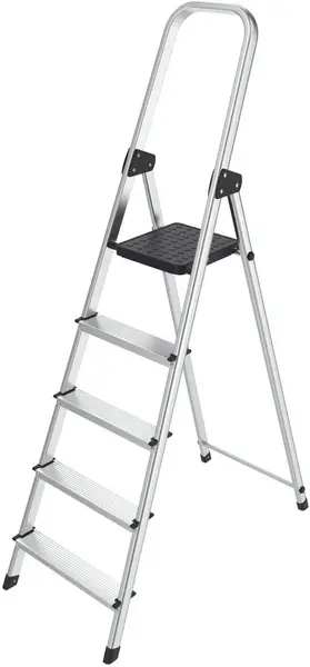 Scară de uz casnic din aluminiu MMS - 4+1 trepte, până la 150 kg