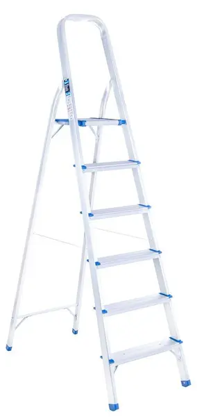 Scară din aluminiu Geko - G02418, 5 + 1 trepte, până la 150 kg