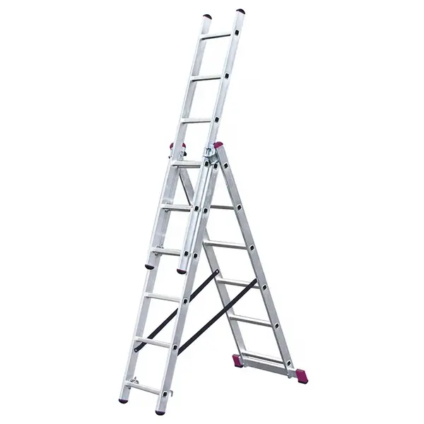 Scara multifunctionala din aluminiu Corda cu functie de egalizare, 3x6 trepte