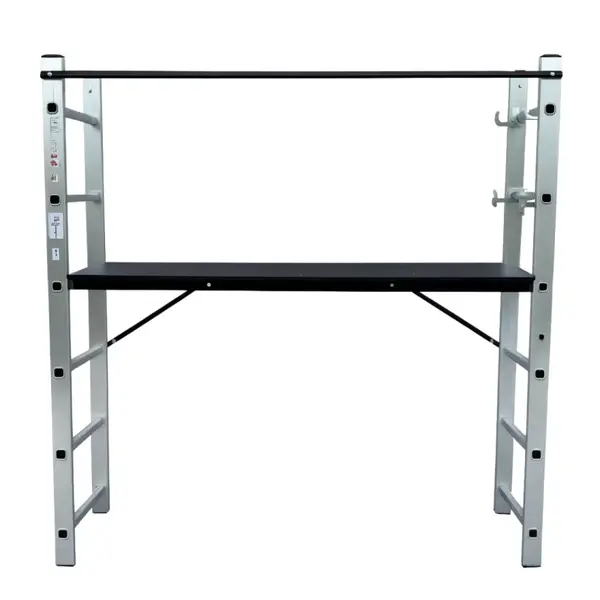 Scară Multifuncțională din aluminiu -schelă 2x6 trepte cu 2 suporți laterali de stabilizare