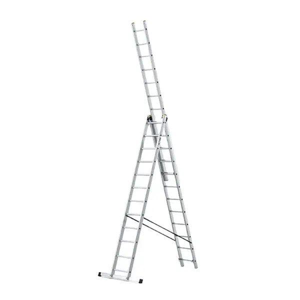 Scara profesionala din aluminiu, 3 tronsoane 3 x 12 trepte
